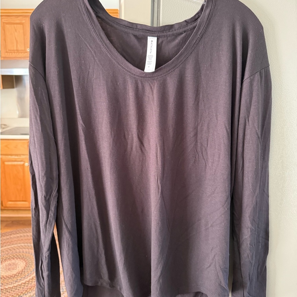 Athleta Black Long Sleeve Tee (Size M)
